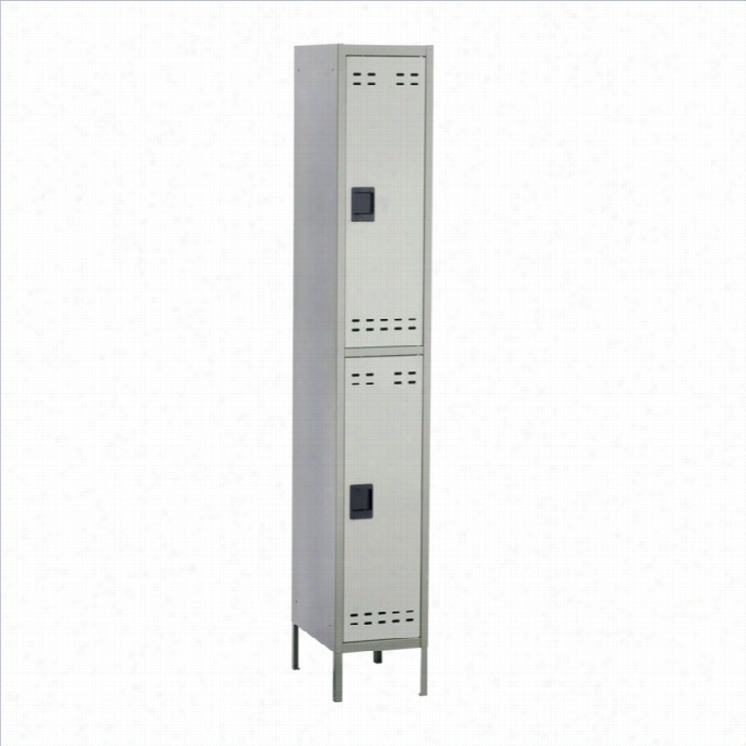 Safco Double Tier Locker In Gray