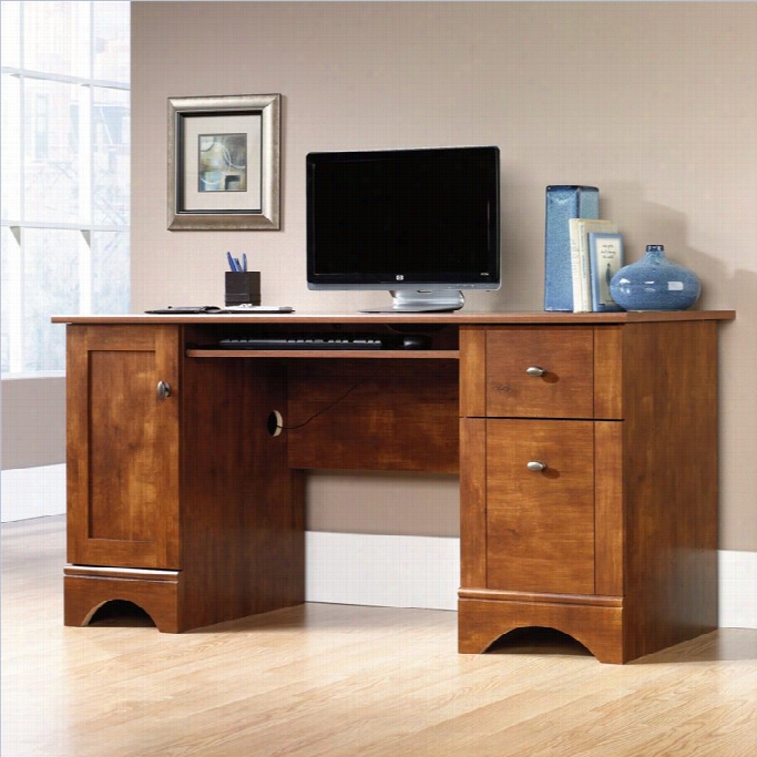 Sauder Choose Computer Desk In Brushed Maple