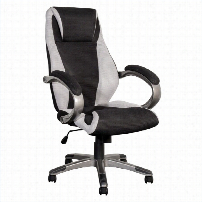 Sonax Corliving 47 Mesh Fabric Managerial Offic Edrafting Office Chair In Blaxk And Grey