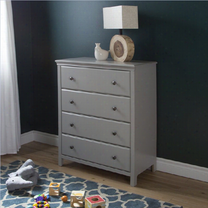 South Shore Cottonn Candy 4-drawer Chest N Soft Gray