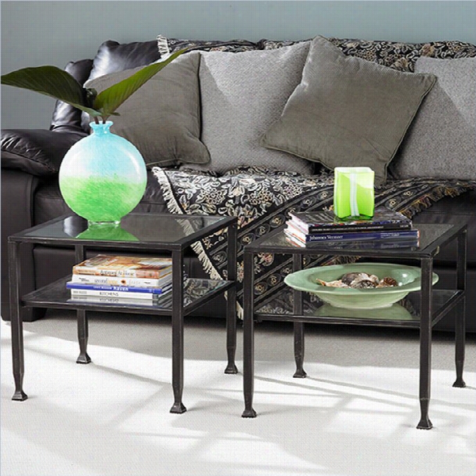 Southern Enterprises Black Coffee Table With Glass Top