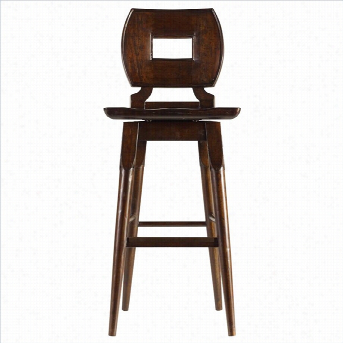 Stanley Furniture Artisan Wood Bbarr Stool In Barrel