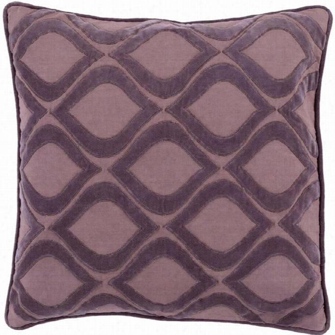 Surya Alexandria Down Fill 22 Square Pillow In Purple