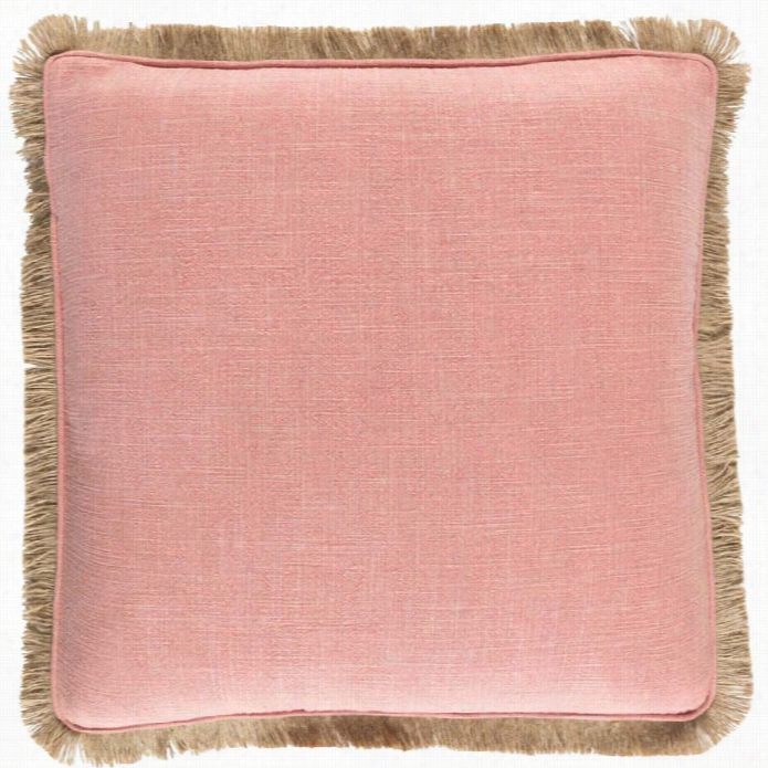 Surya Ellery Poly Fill 20 Square Pilow In Pink