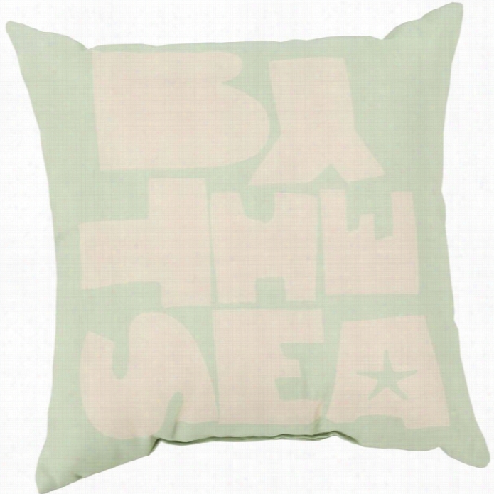 Surya Rain Poly Fill 20 Square Pillow In Mint