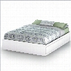 South Shore Fusion Queen Mates Bed (60') in Pure White