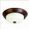 Yosemite Home Decor 2 Lights Flush Mount in Dark Brown