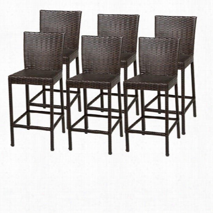 Tkc Nap A Outdoor Wicker Rod Stools In Espresso (set Of 6)