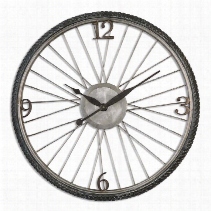 Uttermost Spokes Aged Wall Clco