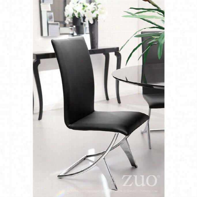 Zuo Delfin Dininh Chair In Black