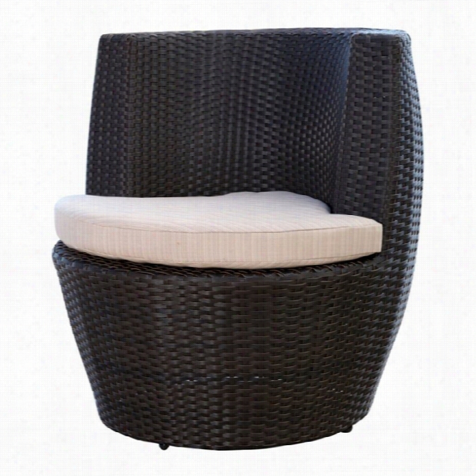 Abbyson Living Aden Outdoor Wicker Bistro Cha Ir In Espresso