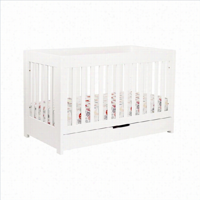 Babyletto Mrcer 3-in-1 Convertible Wood Baby Crib In White