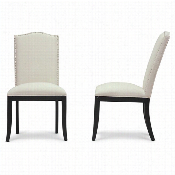Baxton Studio Tyndall Dining Chair In Bege (set Of 2)