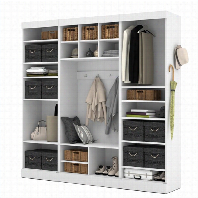 Betar Pur 86 3 Piece Storage Unit Cubby  In White