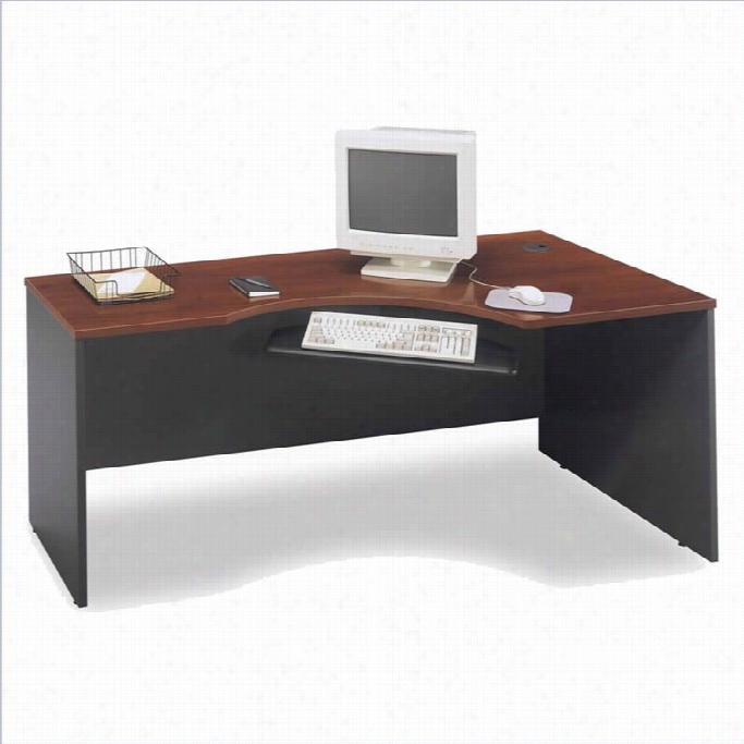 Bush Bbf Sseries C 4-piece  L-shape Right-hand Corner Desk In Hansen Cherry