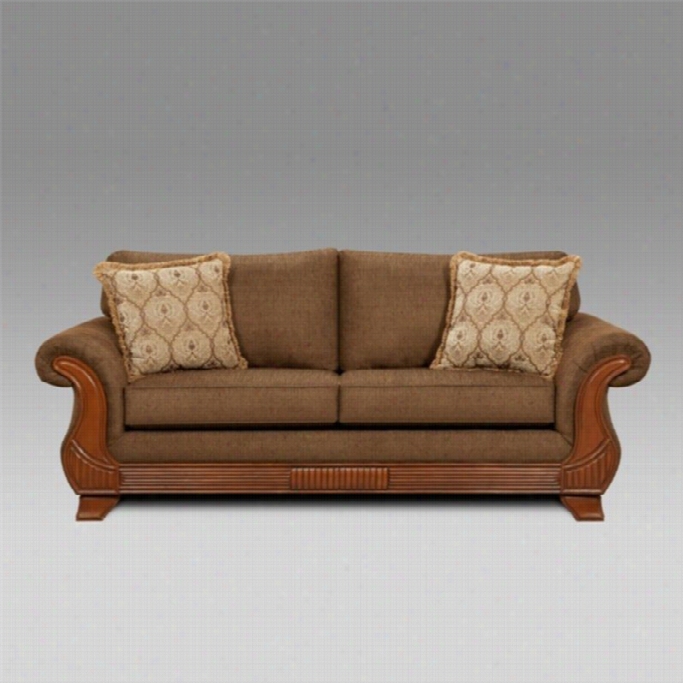 Chelsea Shannen Polyester Queen Sleeper Sofa In Brown