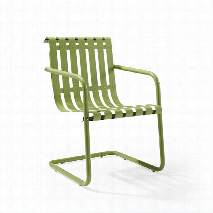 Crosley Gracie Retro Spring Chair In Oasis Green