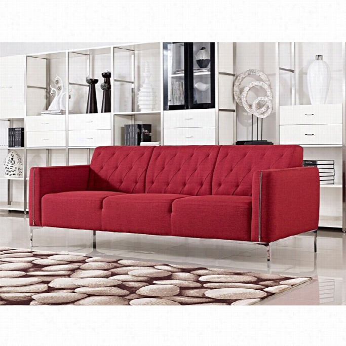 Diamond Sofa Elise Fabric Sofa In Red