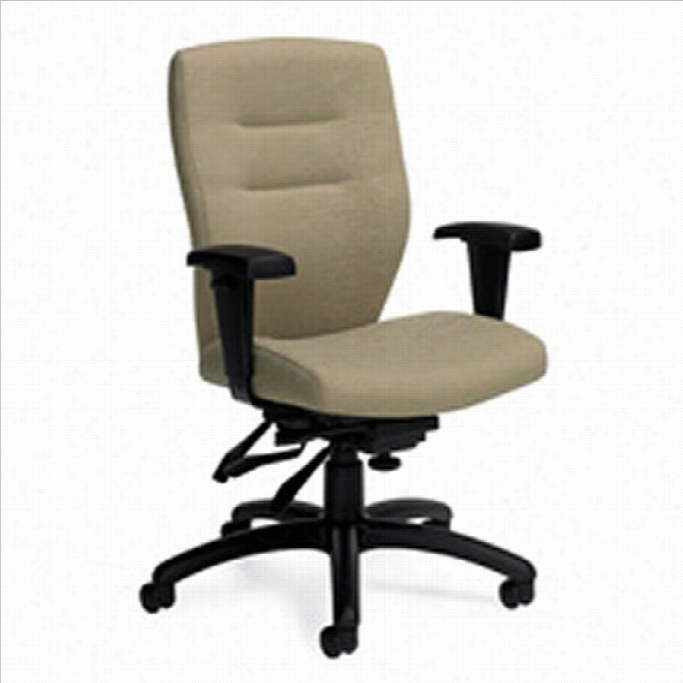 Global Ysnopsis Medium Back Multi Tilter Office Chair In Beach Day