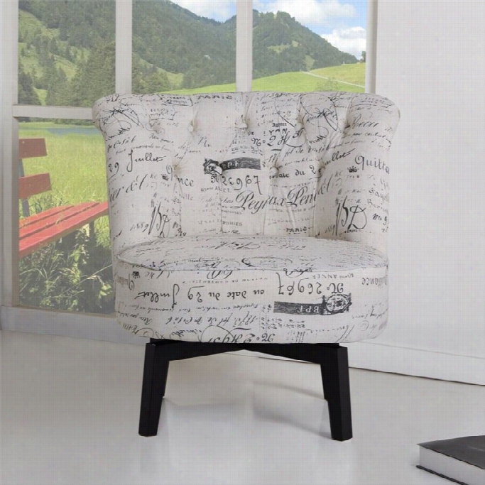 Gold Sparrow Raleighfabric Swivel Chair In Vintage Print