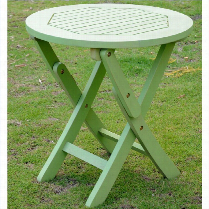 International Caravan Royal Fiji 19 Folding Patio Table In Mint Green