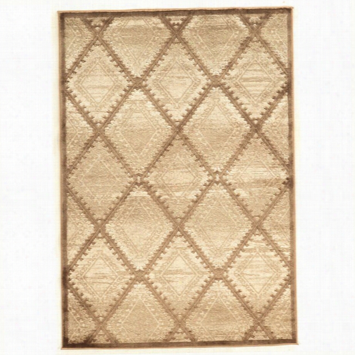 Linon Platinumm Santa Fe 8' X 11' Rug In Beige And Cream