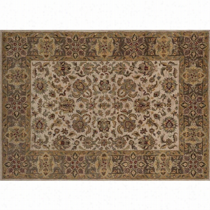 Loloi Elegante 9'3 X 13' Hand Tufted Wool Rug In Ivory Aand Taupe