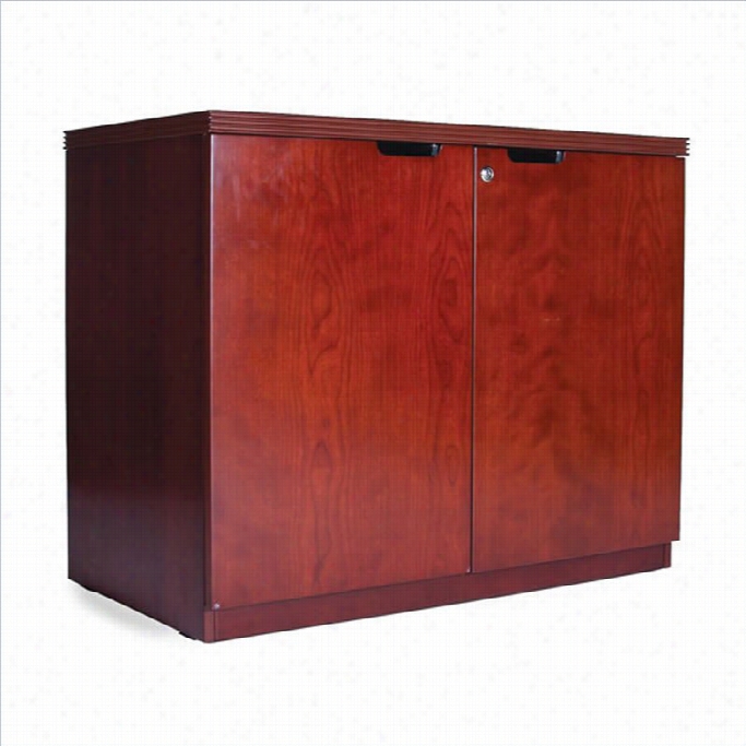 Mayline Luminary 2-door Hinged Crredenza-cherry