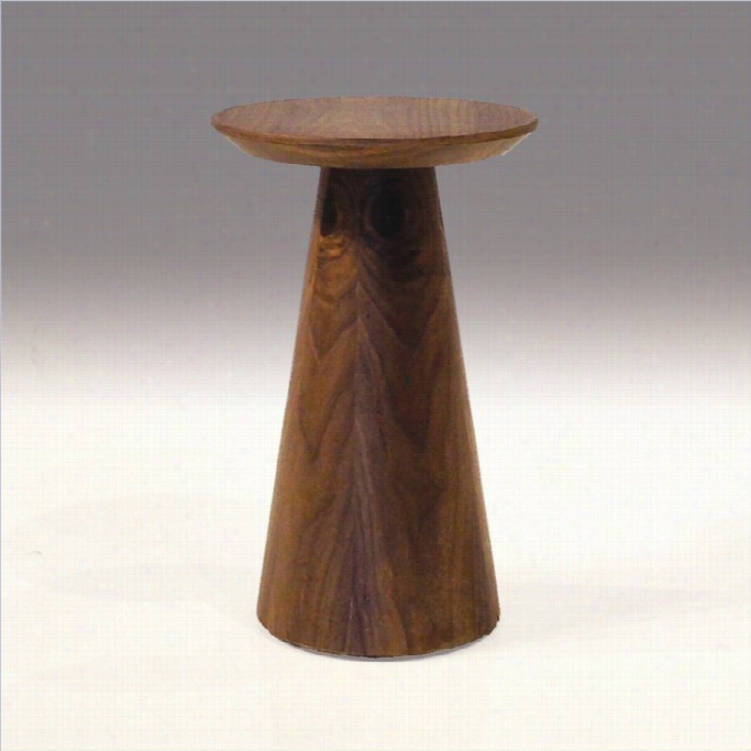 Mobital Tower Low End Table In Walnut