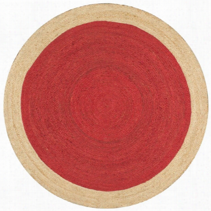 Nuloom 6' X 6' Hand Woven Eleonora Round Rug In Red