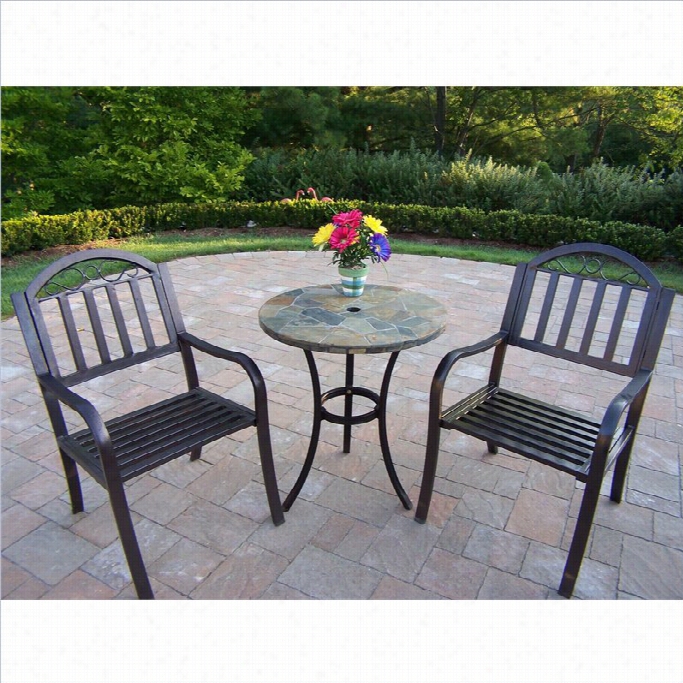 Oakl And Living Stone Art Rochester 3 Piece Bistro Set In Coffee