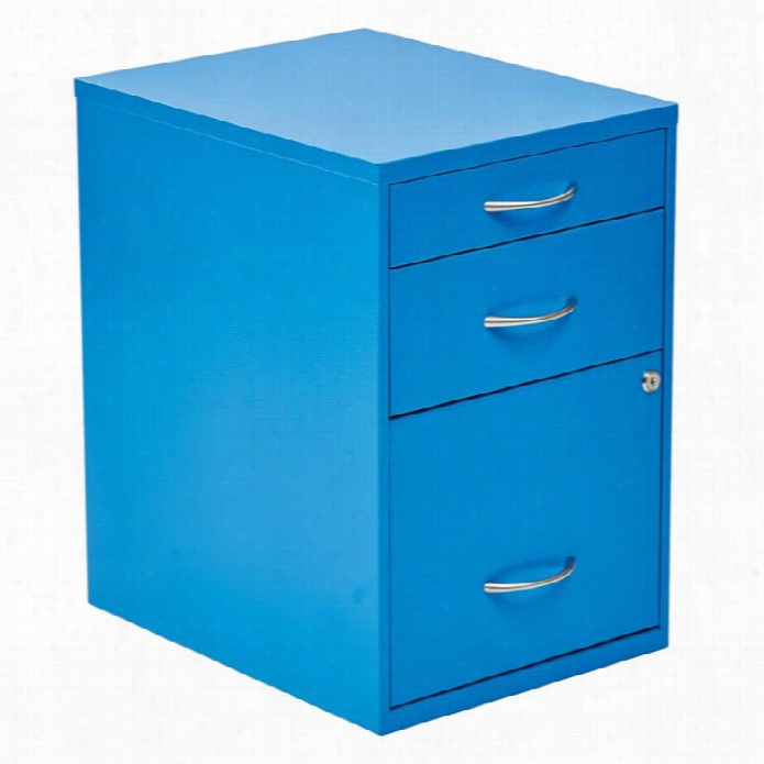 Office Star 3 Drawer Filing Cabinet In Blue