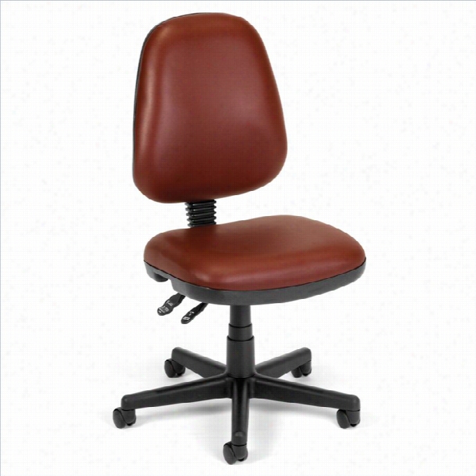 Ofm Computer Task Office Chair In Wine Vinyl