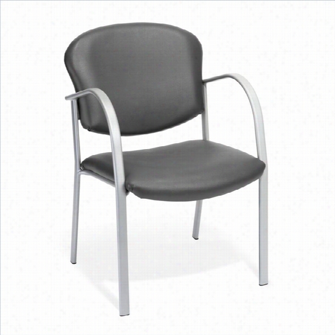 Ofm Danbbelle Series Conrract Receptioon Chair In Charcoal