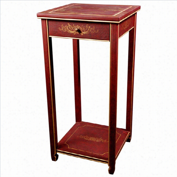 Oriental Furrniutre Pedestal In Red