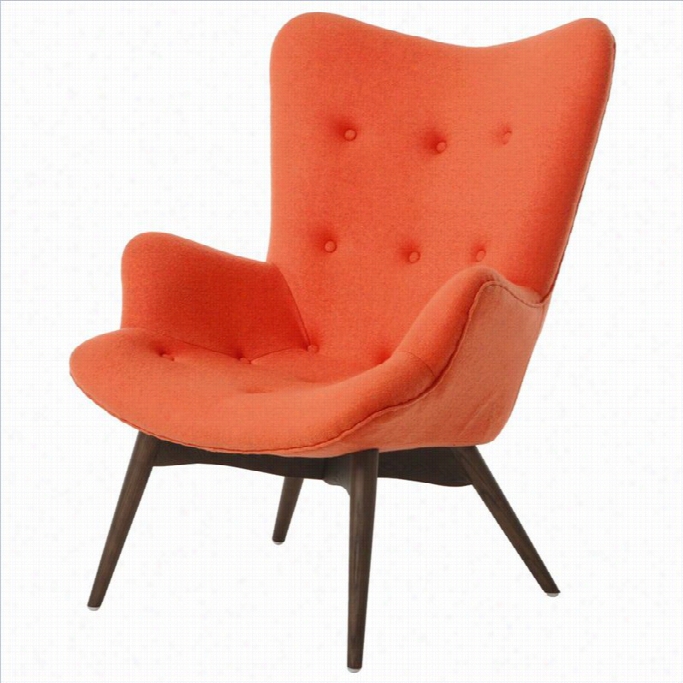 Pasfel Furnifrue Gelsenkirhen Upholstered Club Chair In Orange