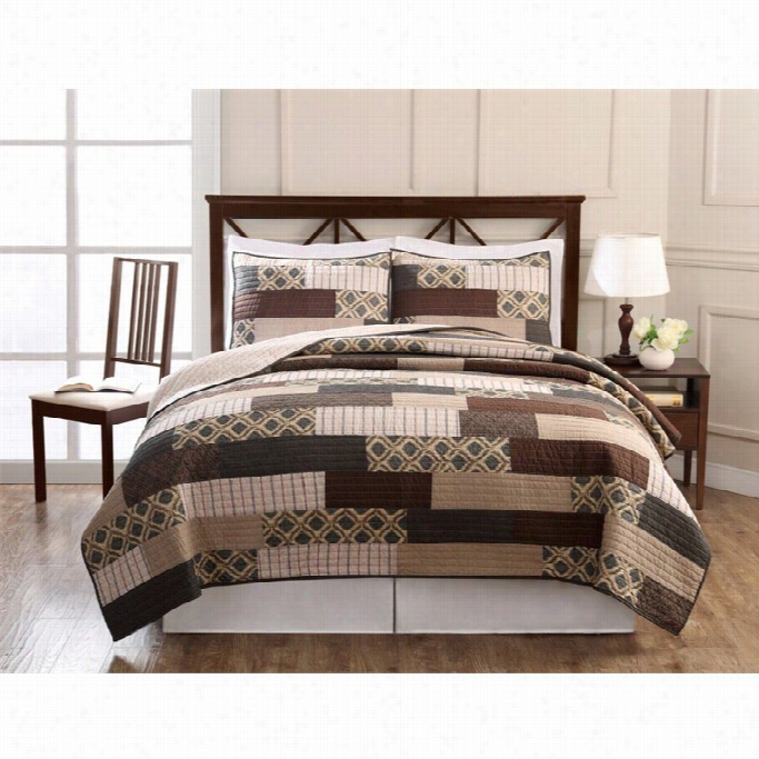 Pem America Arcadia Loud Or Queen Quilt With 2 Shams