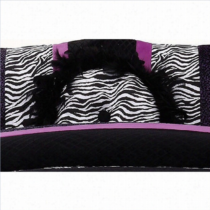 Pem America Posh Uprple Round Multicolor Pillow