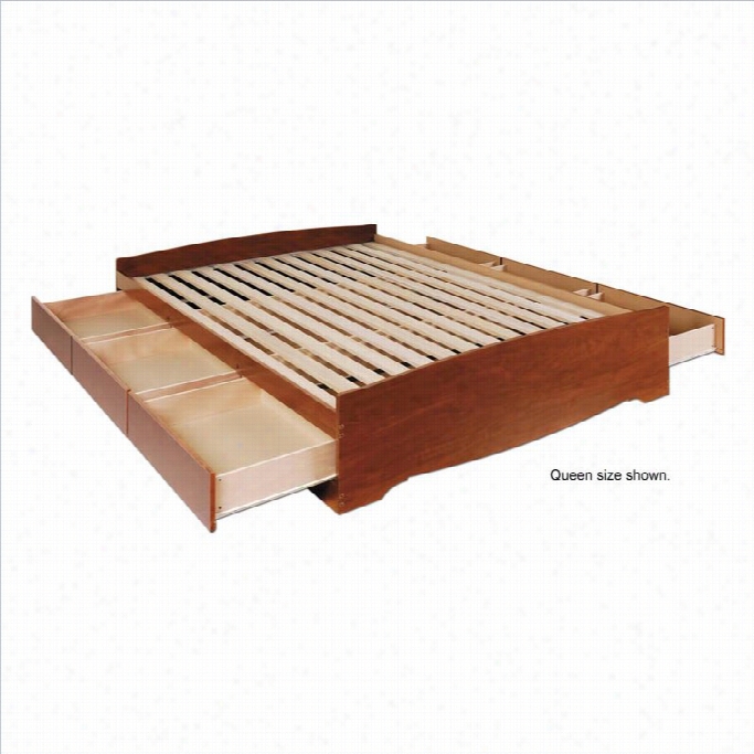 Prepac Monterey Cherry Wtin  Pplatform Storage Bed