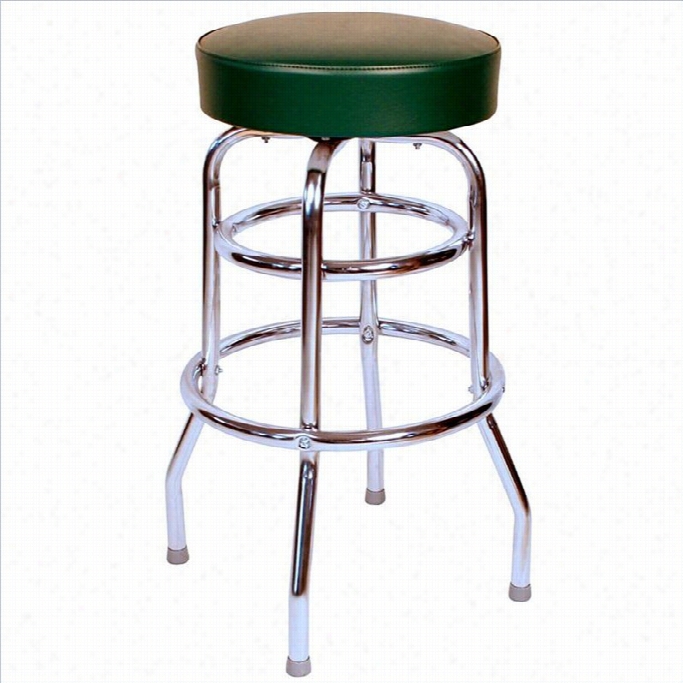Richardson Seating Retro 1950s 30 Swivel Obstacle Stool In Green
