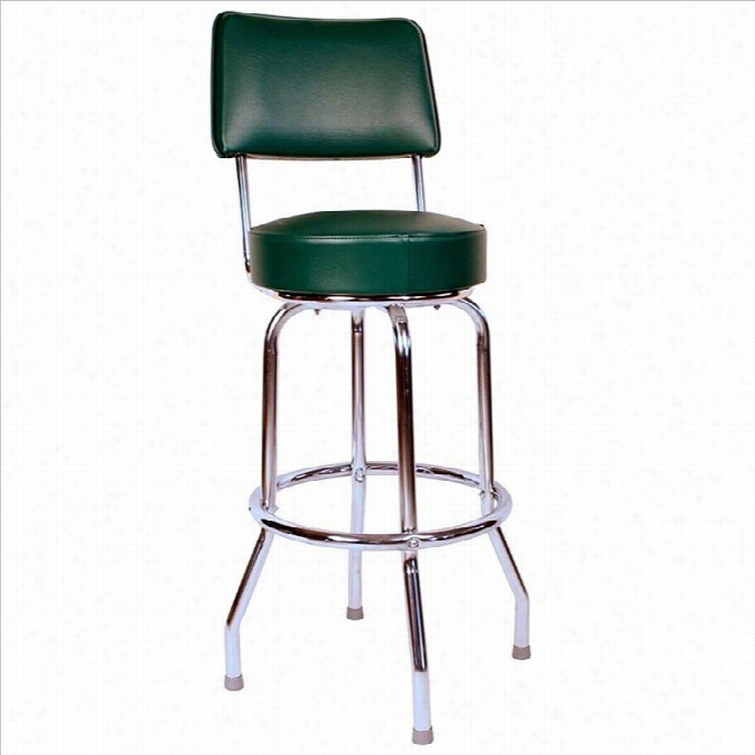 Richardson Seating Retro 1950s Wivel 24 Bar Sotol In Green-24 Inch