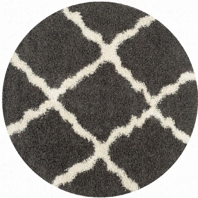 Safavieh Dallas Shag Da Rk Greyshag Rug - Round 6'