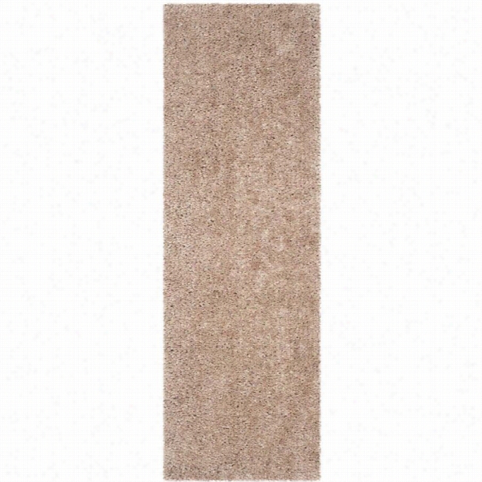 Safavieh Popcorn Shag Beige Shag Rug - Runner 2'3 X 9'