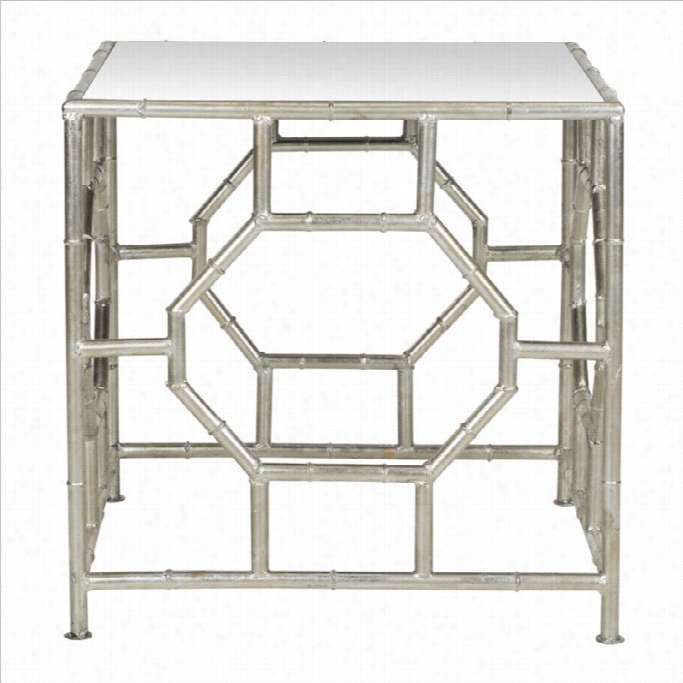 Safavieh Rory Iron And Mirror Accent Table In Silver
