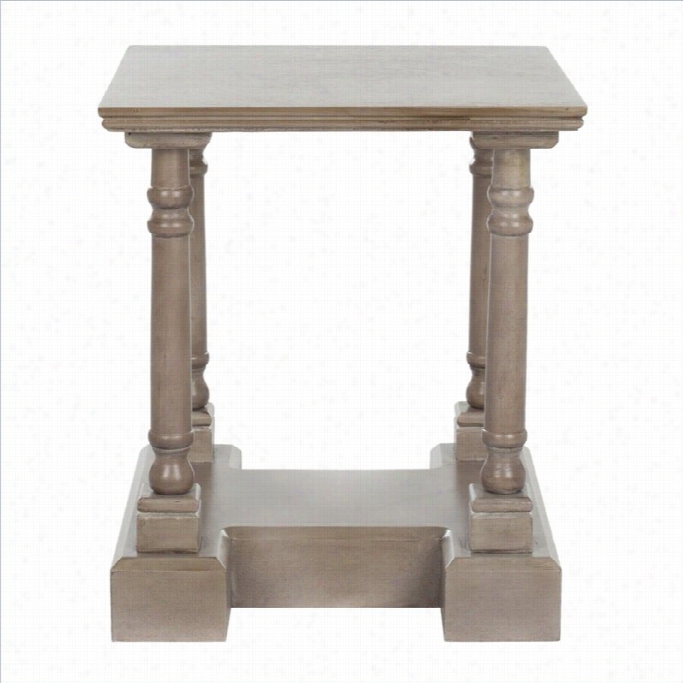 Safavieh Terry Wood End Table In Grey