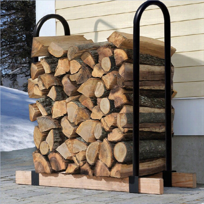 Shelterlogic  Lumber Rack Firewood Wi Th 2 Adjustable Brackets In Blac