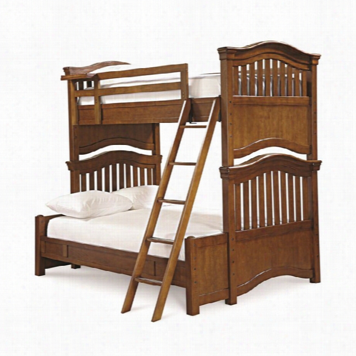 Smartstuff Classixs 4.0 Twin Over Full Bunk Bed In Saddle Brown