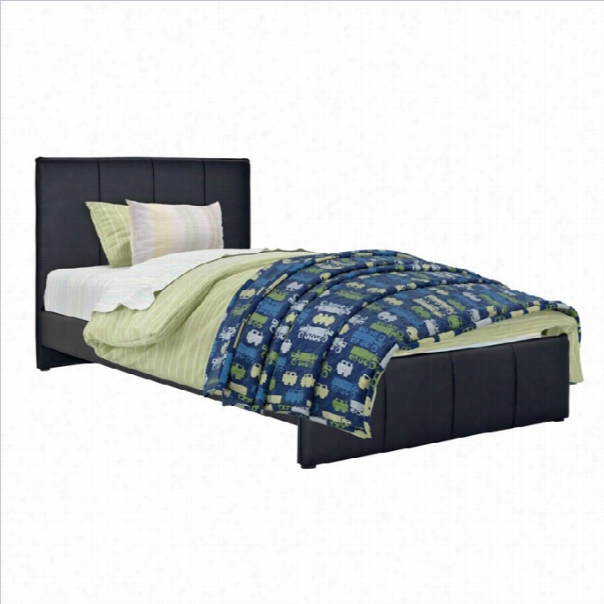 Sonax Corlivingf Airfield Twin Single Bed In Black Bonde D Leather