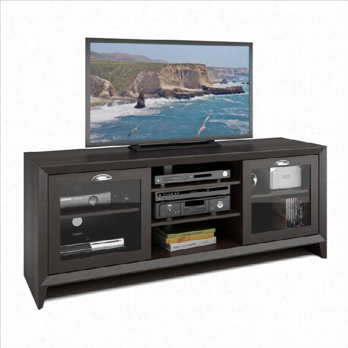 Sonx Corliving Kansas 2-door Tv Bench In Espresso