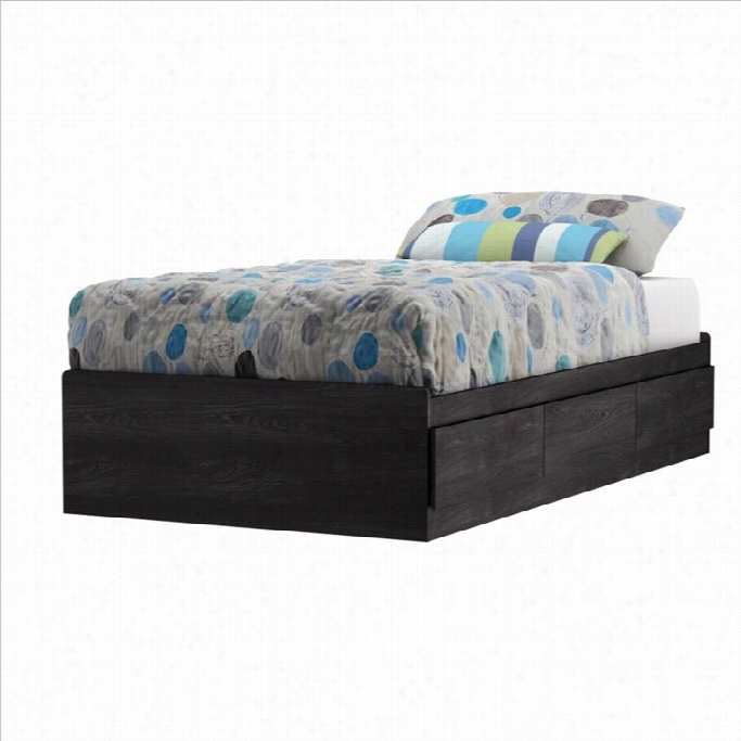 South Shore Fynm Doubled Mates Bed In Gray Oak